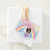 かわいいユニコーンアフリカプリンセス誕生日ありがとう フェイバータグ (インサイチュ)