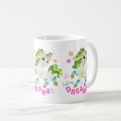 かわいいユニコーンイラストレーション#2 コーヒーマグカップ (正面右)