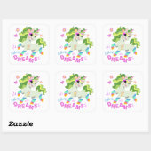 かわいいユニコーンイラストレーション#2 スクエアシール (シート)