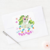 かわいいユニコーンイラストレーション#2 スクエアシール (封筒)