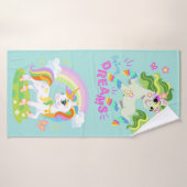 かわいいユニコーンイラストレーション#2 バスタオル (バスタオル)