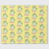 かわいいユニコーンイラストレーション#2 ラッピングペーパー (フラット)