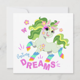 かわいいユニコーンイラストレーション#2 招待状