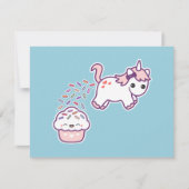 かわいいユニコーンウンチバースデーパーティ招待状 招待状 (正面)