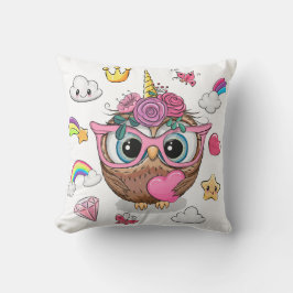 かわいいユニコーンオウル クッション