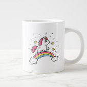 かわいいユニコーンオンザレインボーデザイン ジャンボコーヒーマグカップ (右)