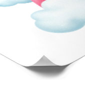 かわいいユニコーンオンレインボー、子供部屋印刷可能 ポスター (角)