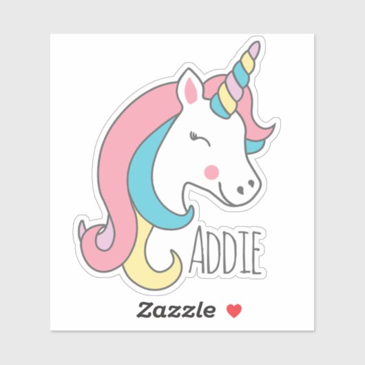 かわいいユニコーンカスタマイズ シール (シート)