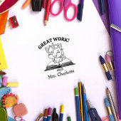 かわいいユニコーンカスタム先生教室素晴らし作業 ラバースタンプ