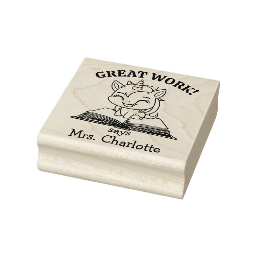 かわいいユニコーンカスタム先生教室素晴らし作業 ラバースタンプ (スタンプ)