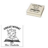 かわいいユニコーンカスタム先生教室素晴らし作業 ラバースタンプ (押印)