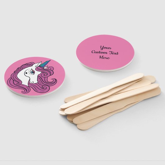 かわいいユニコーンカスタム文字&カラーハンドファンセット ハンドファン (組立なし)