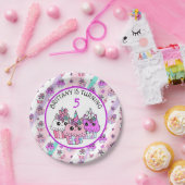 かわいいユニコーンカップケーキガールズ誕生日 ペーパープレート (パーティー)