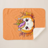かわいいユニコーンカボチャ シェルパブランケット (正面(横))