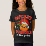 かわいいユニコーンカボチャSanta Christmas Thanksgiving Tシャツ<br><div class="desc">女の子の女おもしろい子の幼児のためのクリスマスの衣装</div>