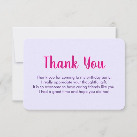 かわいいユニコーンカラフル射撃、 発砲スターありがとう 招待状 (裏面)