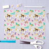 かわいいユニコーンカラフル誕生日 薄葉紙 (クラフト)