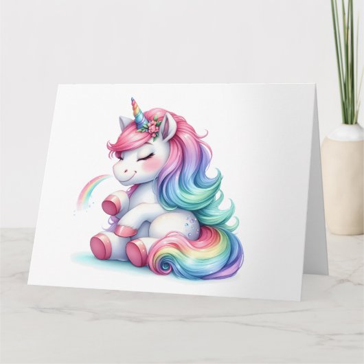かわいいユニコーンカード カード (正面)
