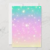 かわいいユニコーンガールズ誕生日招待状 招待状 (裏面)