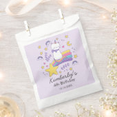 かわいいユニコーンキャット子供の誕生日パーティー フェイバーバッグ (クリップ留めされた状態)