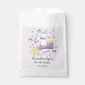 かわいいユニコーンキャット子供の誕生日パーティー フェイバーバッグ (正面)