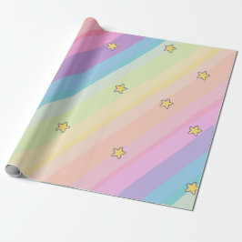 かわいいユニコーンキャット子供の誕生日パーティー ラッピングペーパー