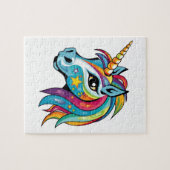 かわいいユニコーングラフィックススケッチ ジグソーパズル (横)