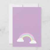 かわいいユニコーンケーキガールズバースデーパーティー招待状 招待状 (裏面)