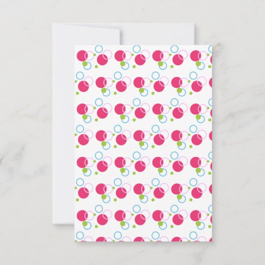 かわいいユニコーンサンキューカードと水玉模様 サンキューカード (裏面)