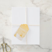 かわいいユニコーンサンタのクリスマス誕生日の雪のパーティー ギフトタグ (麻糸付属)