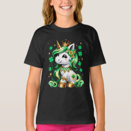 かわいいユニコーンシャムロック聖パトリックの日 Tシャツ