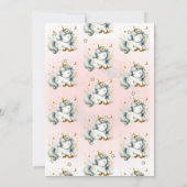 かわいいユニコーンスターズムーンベイビーシャワー招待状 招待状 (裏面)