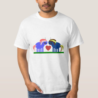 かわいいユニコーンズ秋インラブ Tシャツ