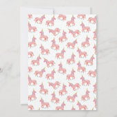 かわいいユニコーンティーパーティーベビーシャワー招待状V2 招待状 (裏面)