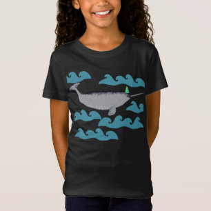 かわいいユニコーンナールホエールホワイシーキッズ Tシャツ