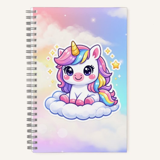 かわいいユニコーンノート ノートブック (正面)