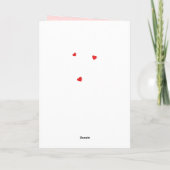 かわいいユニコーンハート子供教室バレンタインデー シーズンカード (裏面)