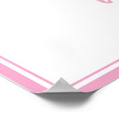 かわいいユニコーンバレリーナのピンクの子供部屋 ポスター (角)