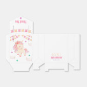 かわいいユニコーンバンティンフラッグガール誕生日 フェイバーボックス (折り畳みなし)