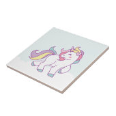 かわいいユニコーンパステルパーソナライズされたの色 タイル (側面)