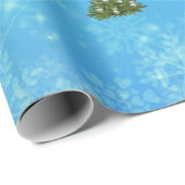 かわいいユニコーンパーソナライズされたサンタネームクリスマス ラッピングペーパー (ロールコーナー)