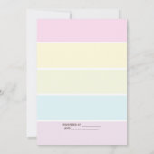 かわいいユニコーンパーソナライズされた赤ちゃんシャワー 招待状 (裏面)