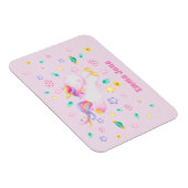かわいいユニコーンパーソナライズされた- Pink Kids マグネット (右側)