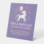 かわいいユニコーンパーティーゲームテーブルトップ 台座サイン (正面)