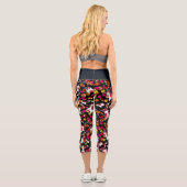 かわいいユニコーンパーティーフードドールズハイウェスト カプリレギンス (裏面)