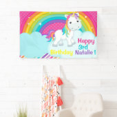 かわいいユニコーンビニールバナー 横断幕 (インサイチュ)