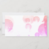 かわいいユニコーンピンクの写真子供の誕生日 サンキューカード (裏面)