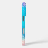 かわいいユニコーンピンクグリッターレインボーアクアモノグラム Case-Mate iPhoneケース (裏面 / 右)