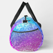 かわいいユニコーンピンクグリッターレインボーモノグラム ダッフルバッグ (右)