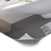 かわいいユニコーンフォールの浴槽 ポスター (角)